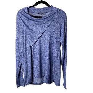 Simply Vera Wang Womens Draped Collar Top Purple Size Medium